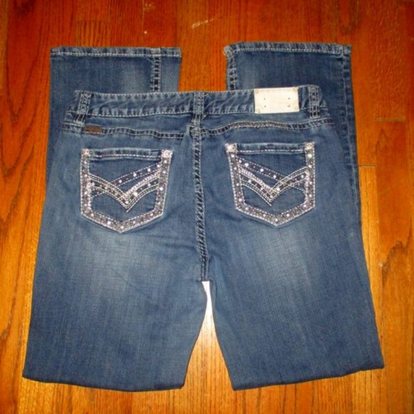 Rock & Roll Cowgirl Denim - ROCK & ROLL COWGIRL Embellished Boot Jeans Sz 34